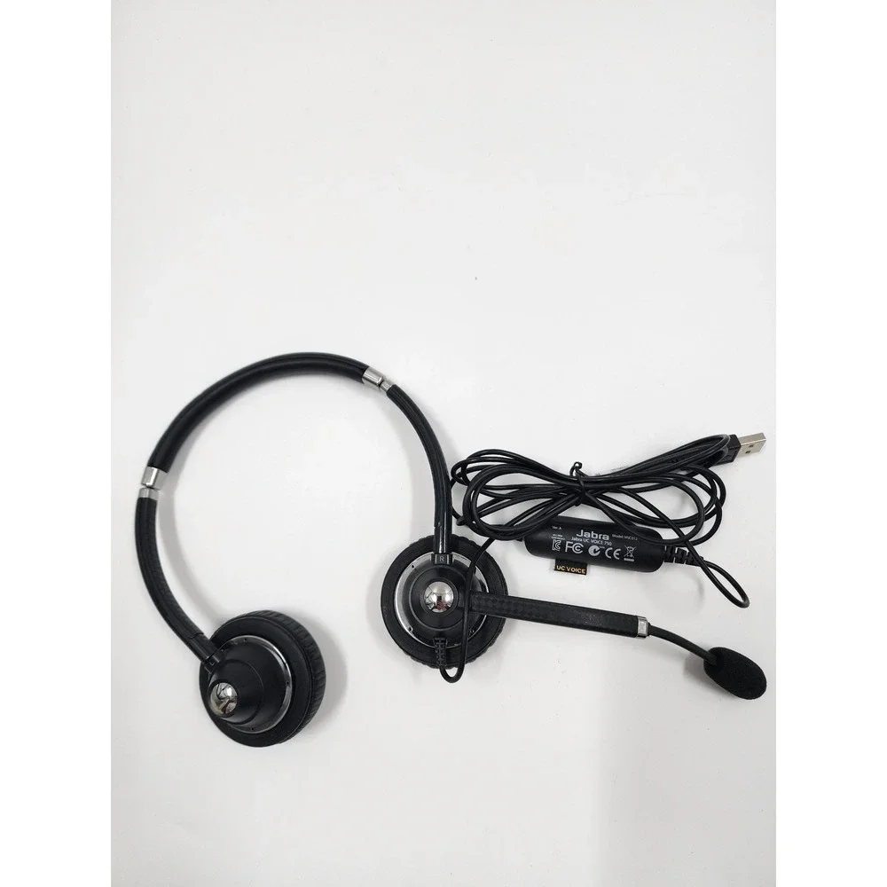 Jabra UC Voice 750 Duo Wired USB Headset Black Noise Canceling HSC012